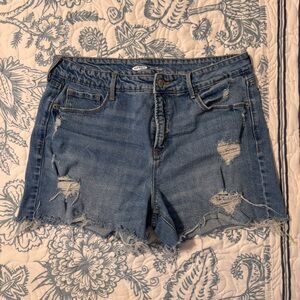 Old Navy Light Blue Distressed Denim Shorts